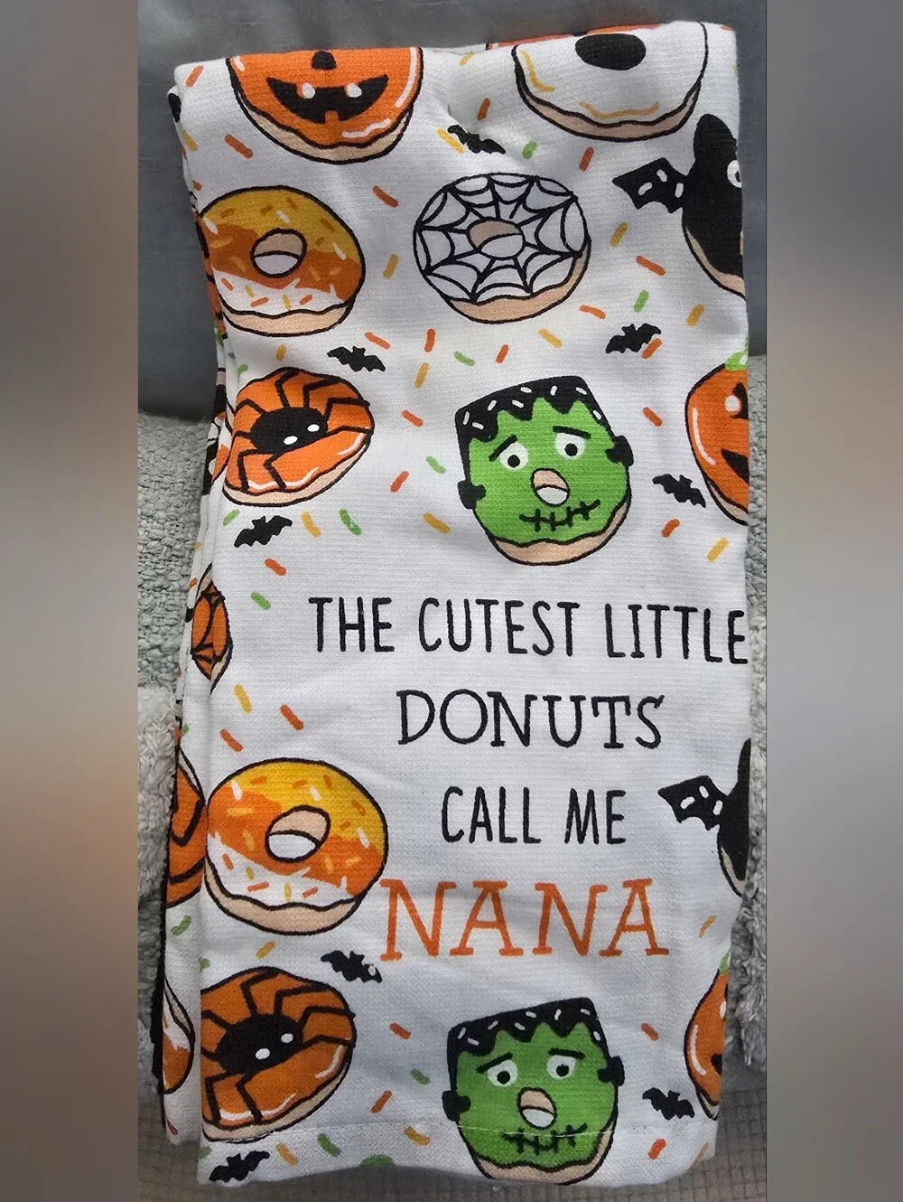 Debora Connolly Kitchen Towel Donut Halloween 3 Pc